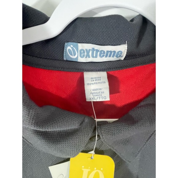 NWT XXL NRG Park Extreme Polo Uniform Shirt Top Black Red Houston Reliant Park - Picture 2 of 8